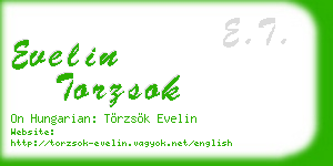 evelin torzsok business card